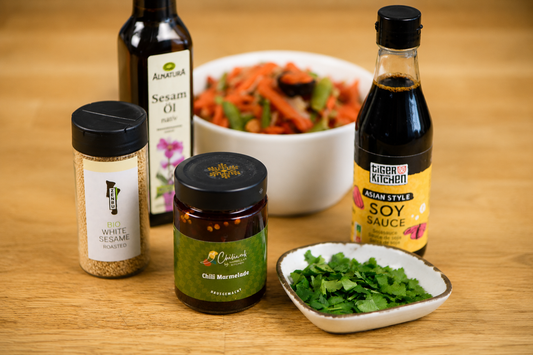 Vegetarische Asiapfanne mit Chili Marmelade